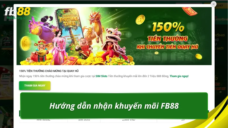 Hướng dẫn nhận khuyến mãi FB88 cho người mới